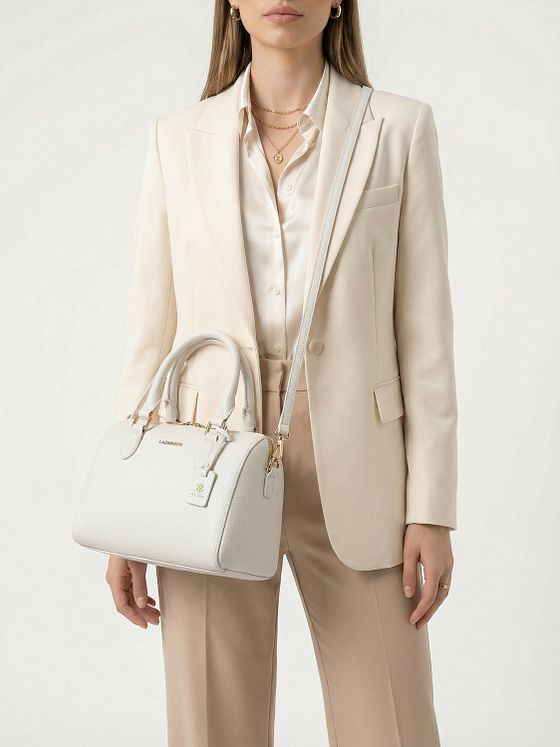 Lazarotti Bologna læder bowling-taske håndtaske læder 26 cm Lazarotti Bologna læder bowling-taske håndtaske læder 26 cm