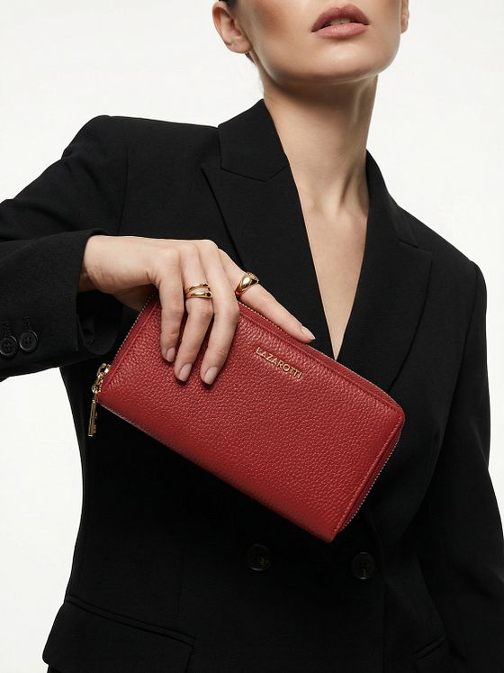 Lazarotti Bologna Leather XL Double Zip-Around Wallet RFID Leather 20 cm Lazarotti Bologna Leather XL Double Zip-Around Wallet RFID Leather 20 cm