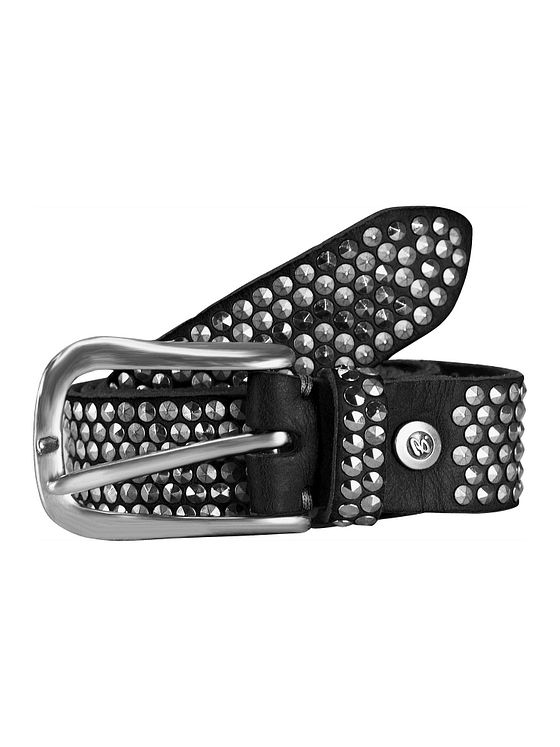 b.belt Læderbælte med nitter 95 cm