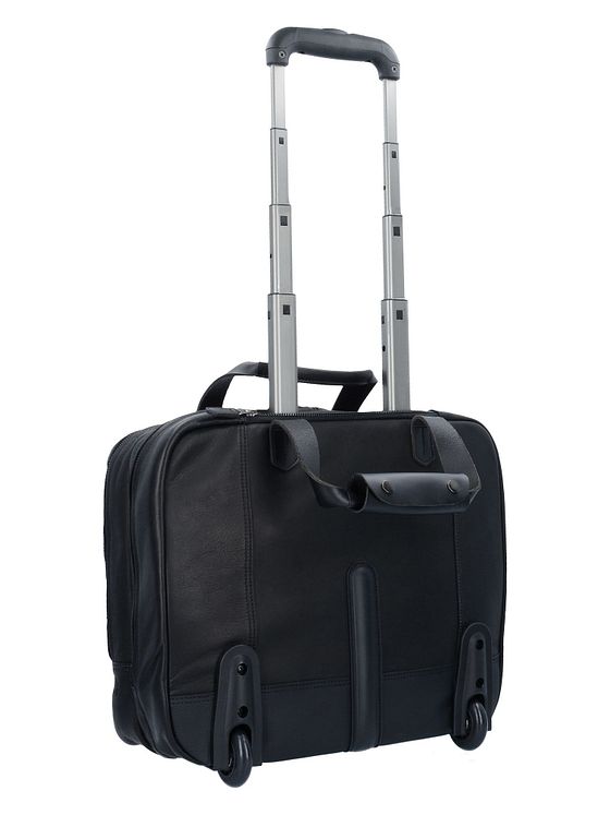 Harold's Obchodní vozík na 2 kolečkách kožený s přihrádkou na notebook 40 cm