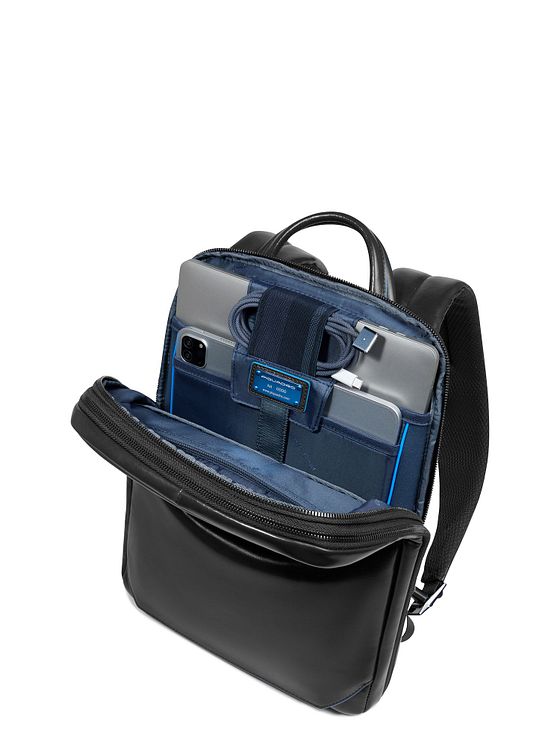Piquadro Blue Square Daypack RFID-beskyttelse Læder 37 cm Laptoprum Piquadro Blue Square Daypack RFID-beskyttelse Læder 37 cm Laptoprum