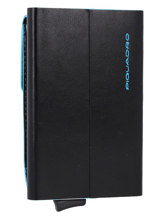 Piquadro Blå firkantet kreditkortholder i læder 6 cm Piquadro Blå firkantet kreditkortholder i læder 6 cm