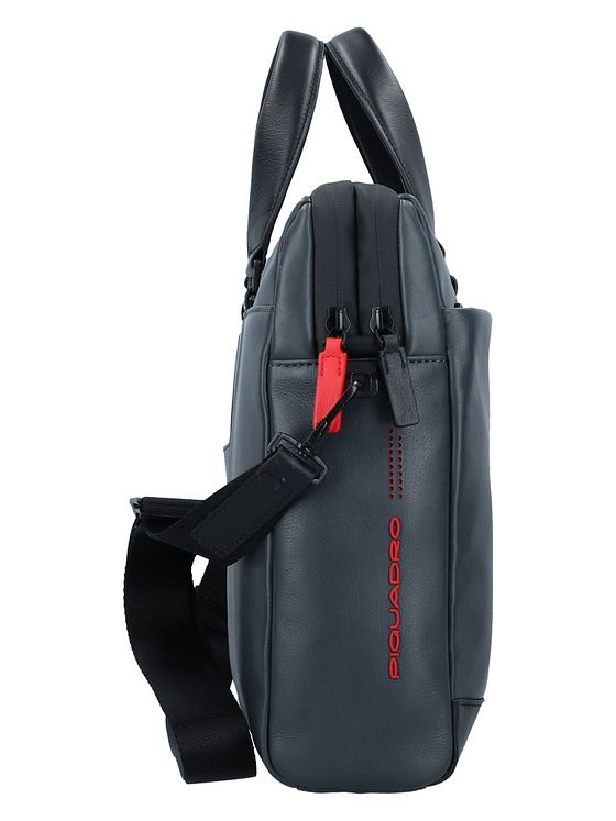 Piquadro Městská kožená aktovka 42 cm s přihrádkou na notebook