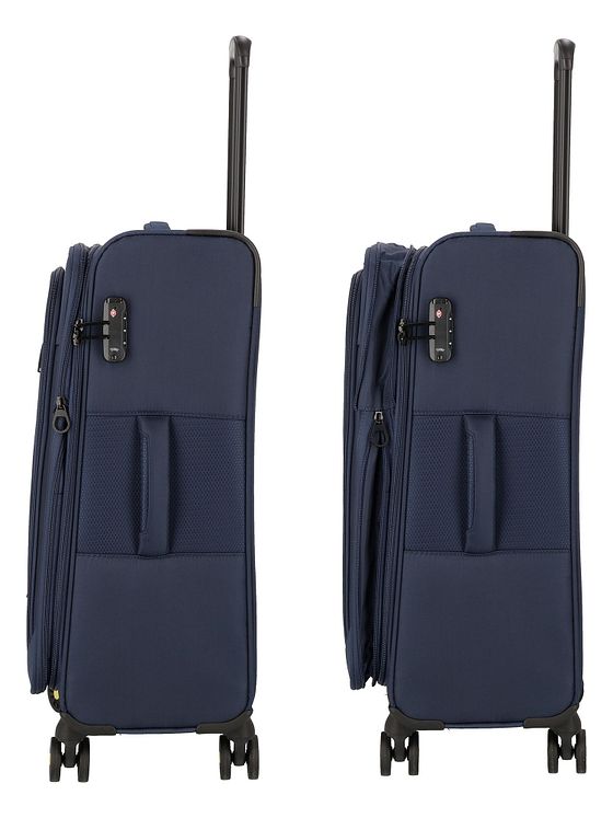 d & n Travel Line 9704 4 hjul Kuffert 3-delt med strækfold