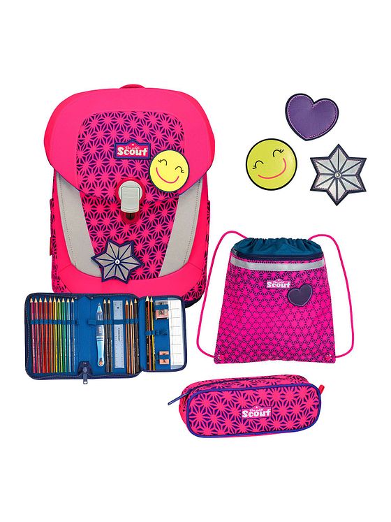 Scout Sunny II Neon Safety Skoleransel-sæt 4-delt Scout Sunny II Neon Safety Skoleransel-sæt 4-delt