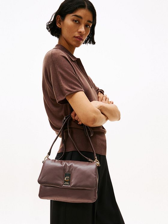 Tommy Hilfiger Soft Leather Skuldertaske Læder 27 cm