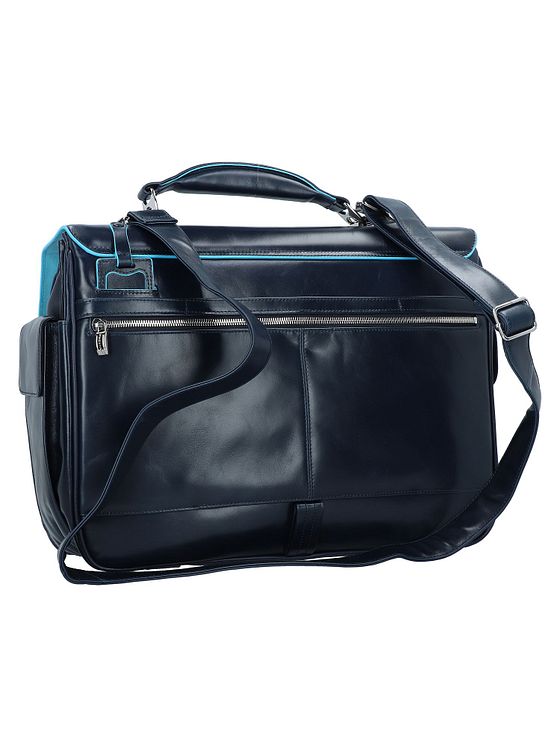 Piquadro Blå firkantet dokumentmappe i læder 43 cm rum til bærbar computer Piquadro Blå firkantet dokumentmappe i læder 43 cm rum til bærbar computer