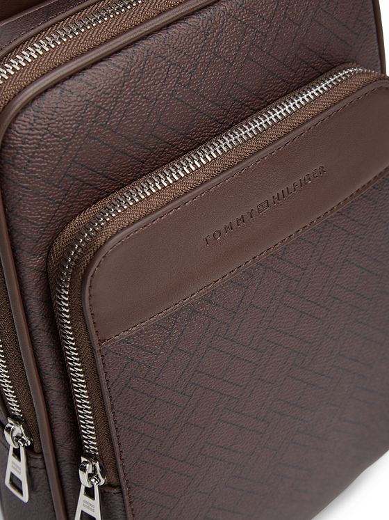 Tommy Hilfiger TH Flag Slingbag i læder 28 cm