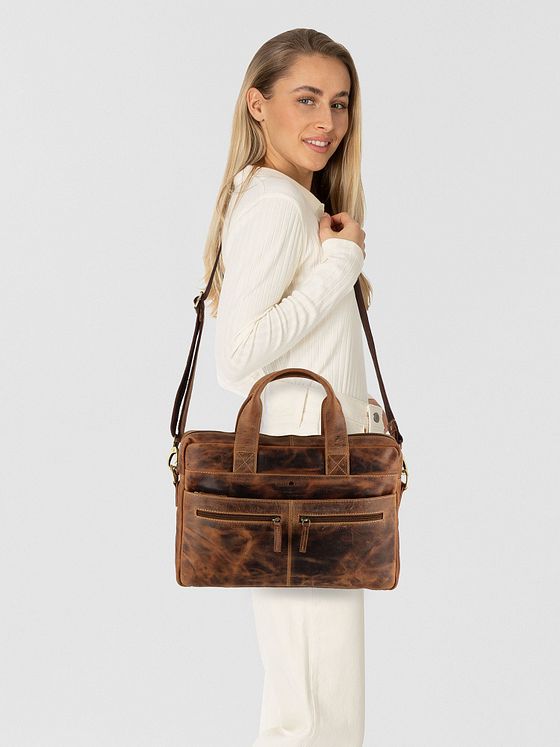 Greenburry Vintage Dokumenttaske Læder 38 cm Laptoprum