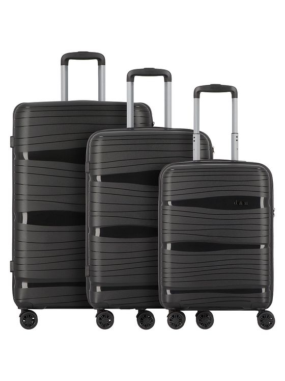 d & n Travel Line 4300 4 hjul Kuffert 3-delt