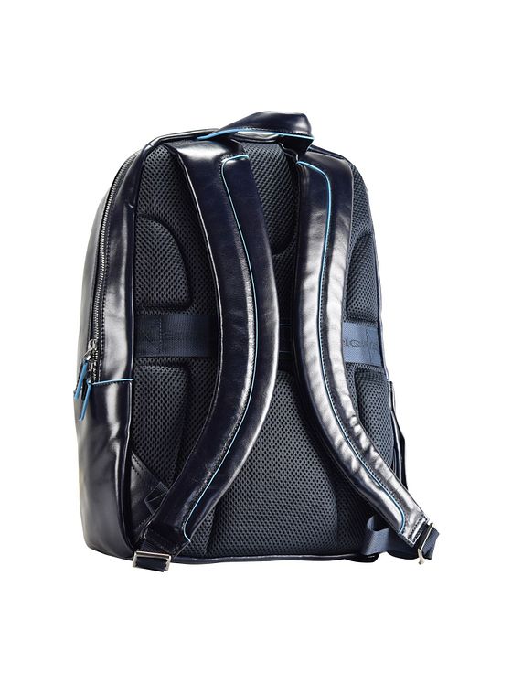 Piquadro Blå firkantet rygsæk læder 39 cm laptoprum Piquadro Blå firkantet rygsæk læder 39 cm laptoprum
