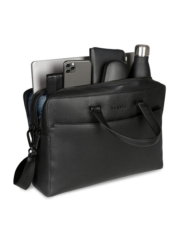 bugatti Black Dokumenttaske Læder 38 cm Laptoprum