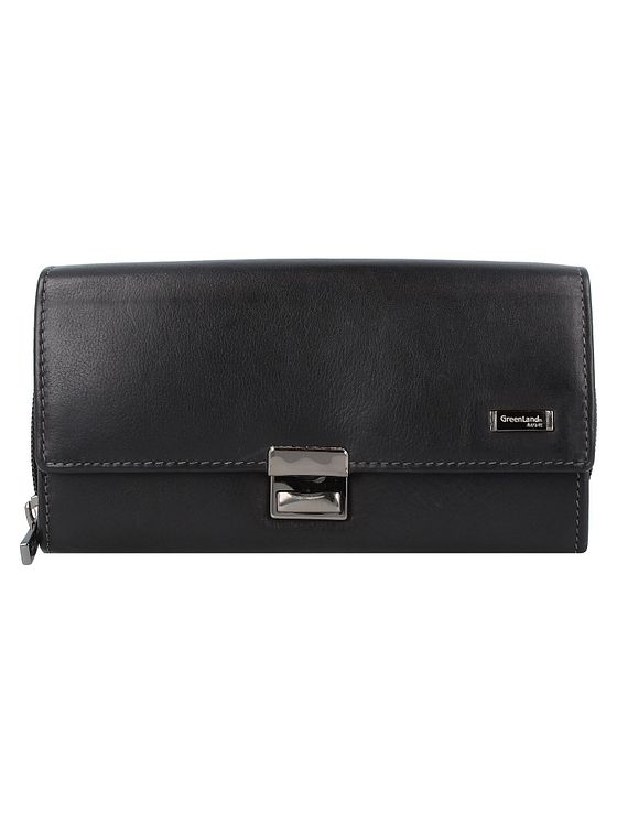 Greenland Nature Tjenerpung i sort nappa RFID-læderpung 18 cm