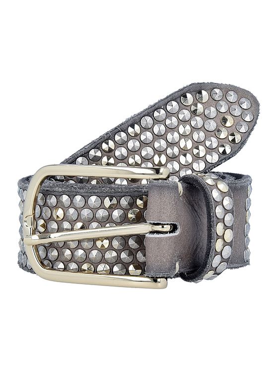 b.belt Bælte i læder med nitter