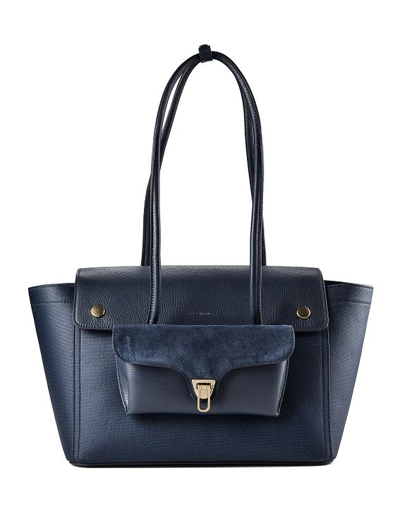 Coccinelle Double Beat Axelväska Läder 33 cm