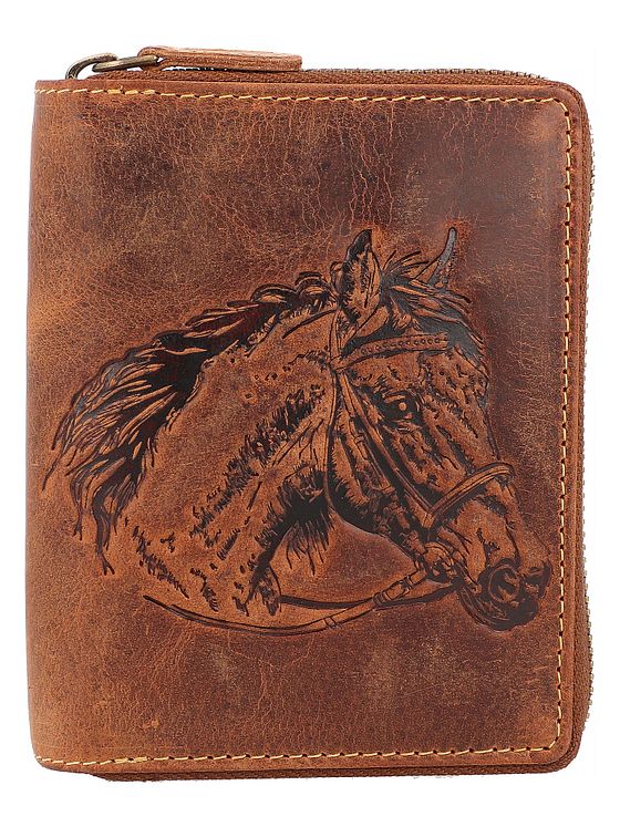 Greenburry Vintage pung med stjernetegn i læder 10 cm Greenburry Vintage pung med stjernetegn i læder 10 cm