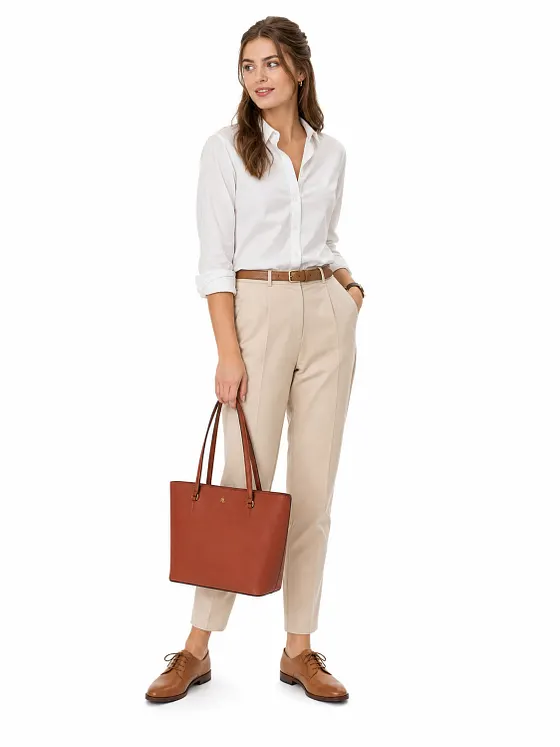 Lauren Ralph Lauren Karly Bolsa de hombro Piel natural 26 cm Lauren Ralph Lauren Karly Bolsa de hombro Piel natural 26 cm