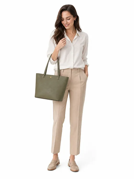 Lauren Ralph Lauren Karly Bolsa de hombro Piel natural 26 cm Lauren Ralph Lauren Karly Bolsa de hombro Piel natural 26 cm