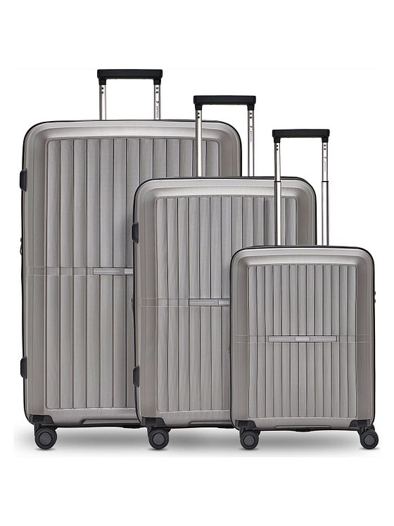 Pactastic Collection 01 4-hjulet kuffertsæt, 3 dele, med stretchfold