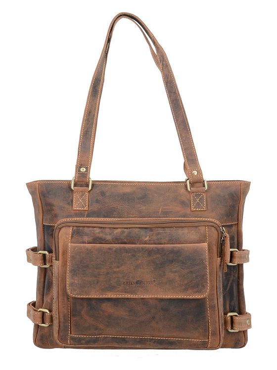 Greenburry Vintage skuldertaske i læder 36 cm