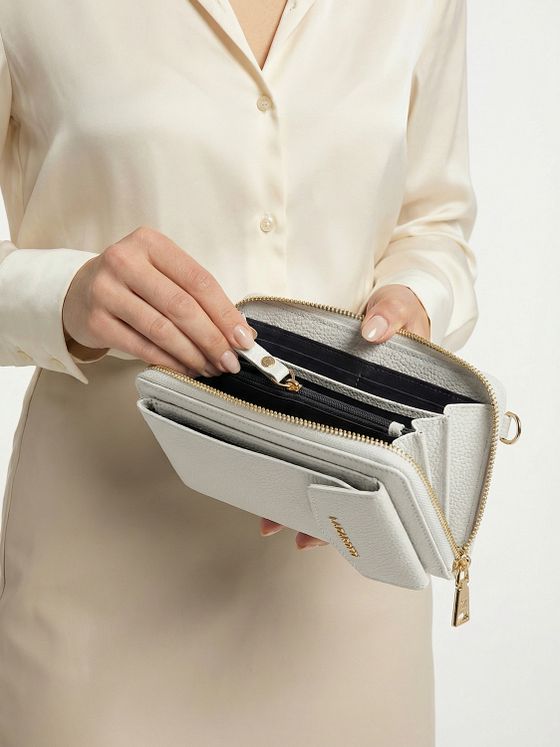 Lazarotti Bologna Leather Zip-Around Peněženka Pouzdro na mobilní telefon kožené 19 cm