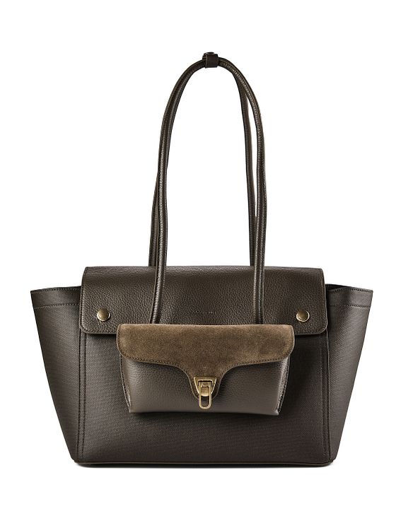 Coccinelle Double Beat Axelväska Läder 33 cm
