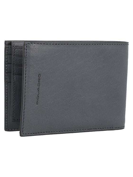 Piquadro Sort firkantet pung i RFID-læder 12,5 cm Piquadro Sort firkantet pung i RFID-læder 12,5 cm