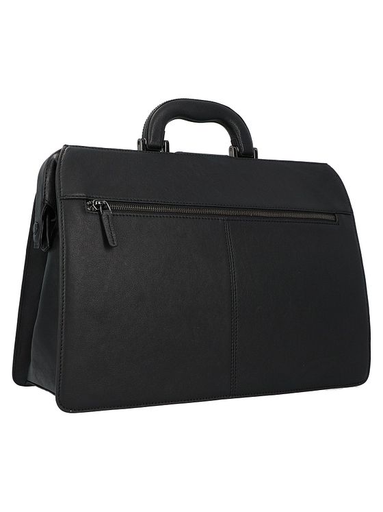 Piquadro Sort firkantet dokumentmappe i læder 37 cm Piquadro Sort firkantet dokumentmappe i læder 37 cm