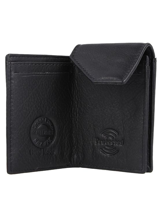 Greenland Nature Sort nappa-pung RFID-læder 7 cm Greenland Nature Sort nappa-pung RFID-læder 7 cm