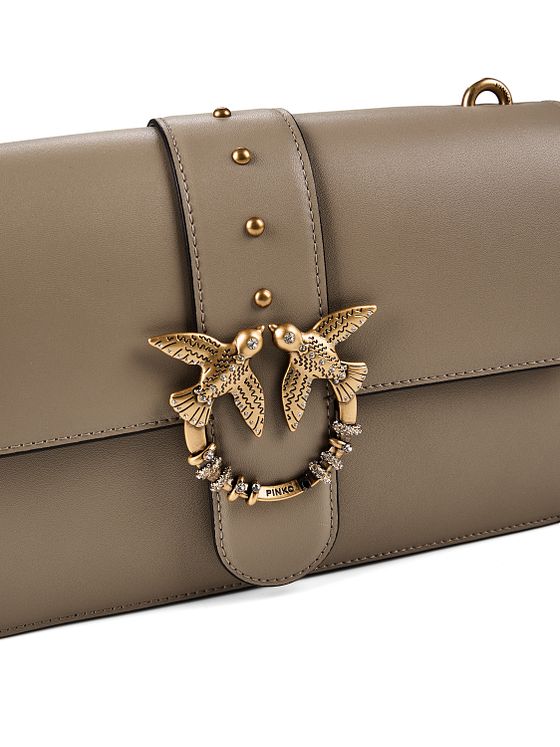 PINKO Love One Bolsa de hombro Piel natural 26 cm PINKO Love One Bolsa de hombro Piel natural 26 cm