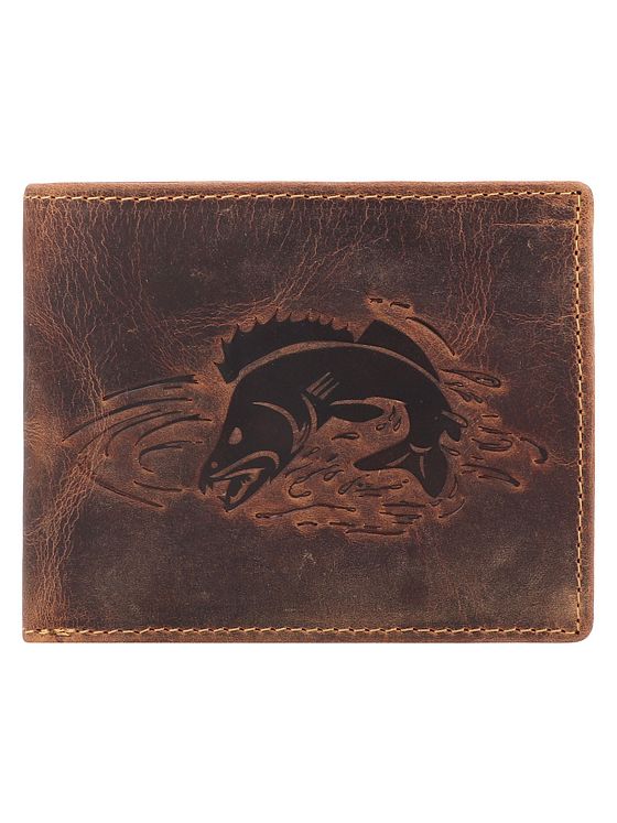 Greenburry Vintage peněženka s reliéfem ryby z kůže 12 cm