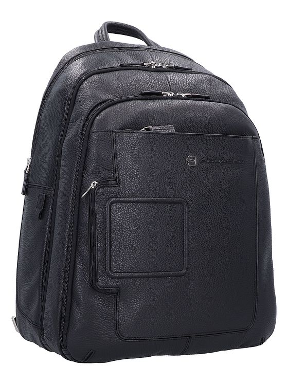 Piquadro Vibe-rygsæk i læder 43 cm med rum til bærbar computer Piquadro Vibe-rygsæk i læder 43 cm med rum til bærbar computer