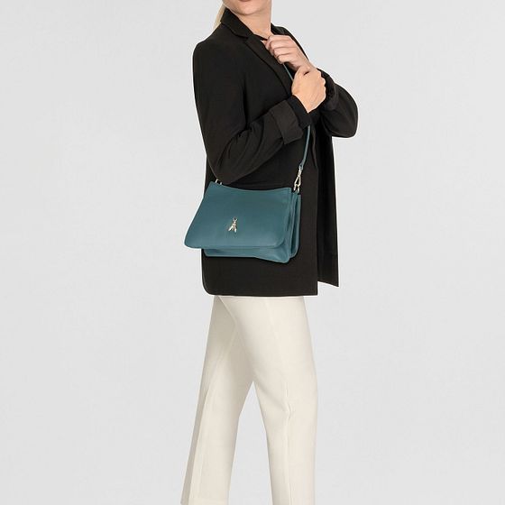 Patrizia Pepe Tris Skuldertaske Læder 28 cm