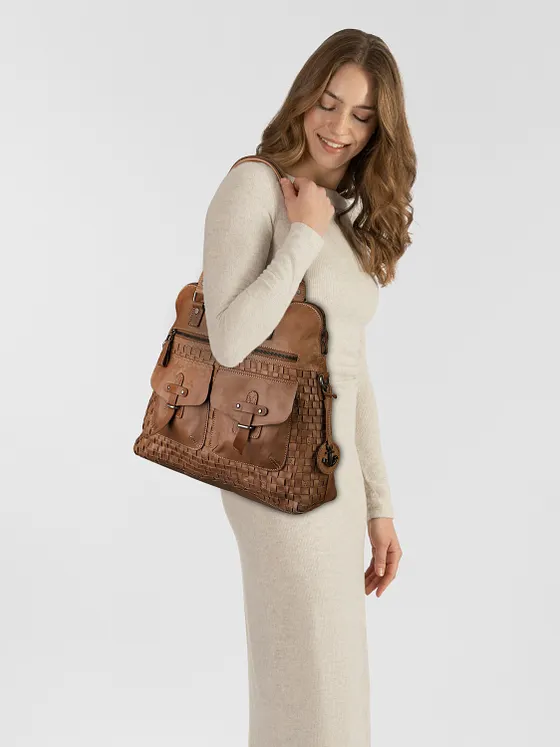 Harbour 2nd Urban Poets Alexandra-Up Bolsa de hombro Piel natural 29 cm