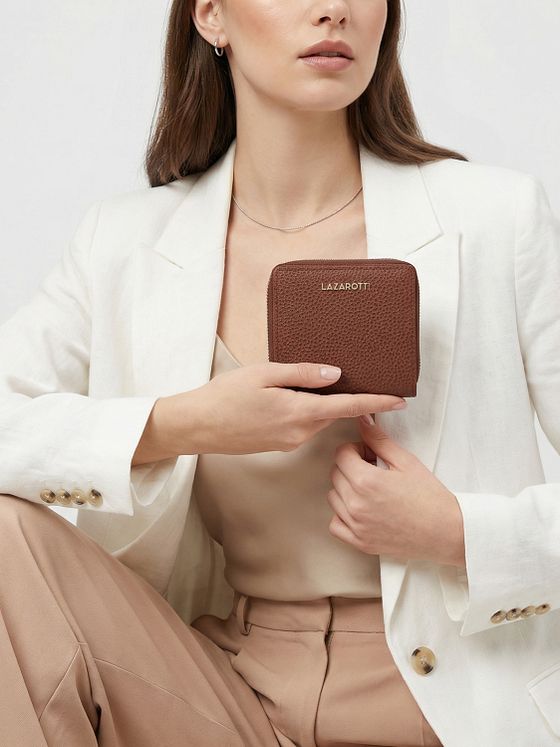 Lazarotti Bologna Leather Medium Zip-Around Pung Læder 10 cm