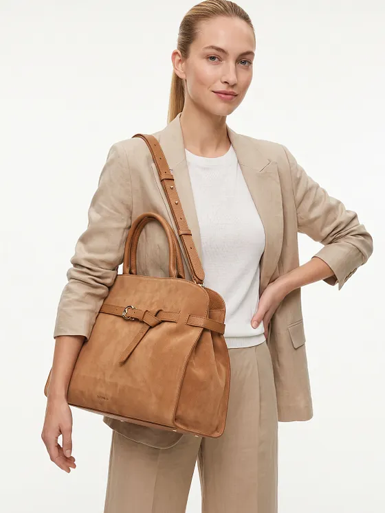 Coccinelle Sabine Suede Bolso Piel natural 43 cm