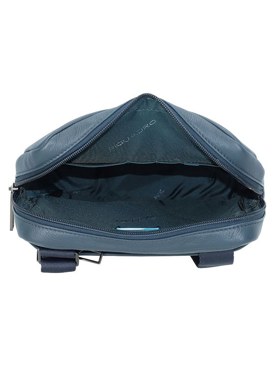 Piquadro Akron skuldertaske i læder 22 cm