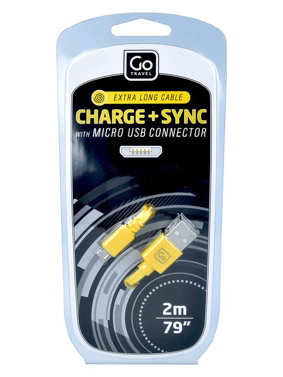 Go Travel Micro USB-opladnings- og synkroniseringskabel 200 cm
