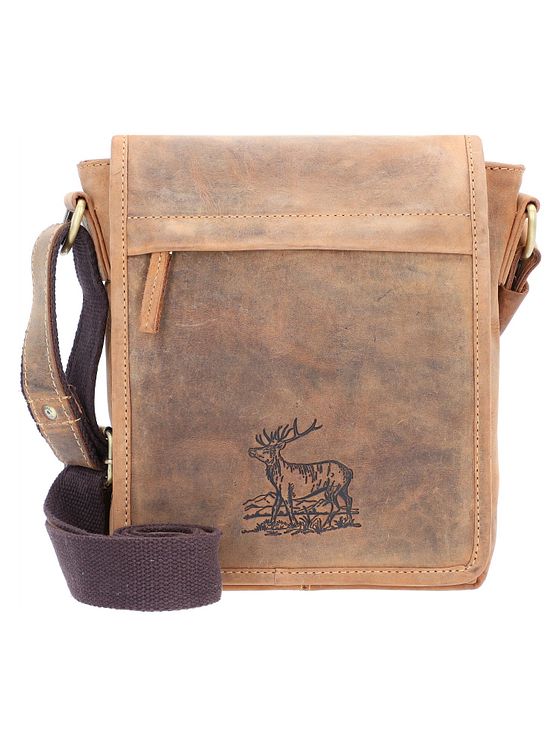 Greenburry Vintage skuldertaske i læder 20 cm