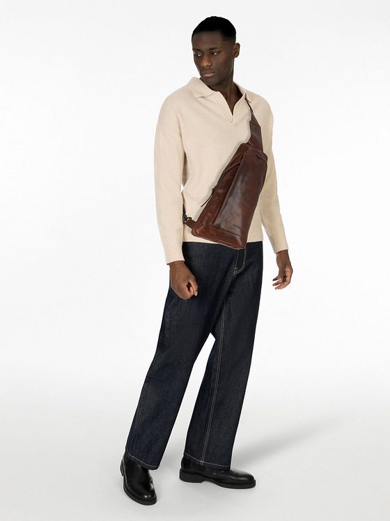 Greenburry Newport skuldertaske i læder 33 cm