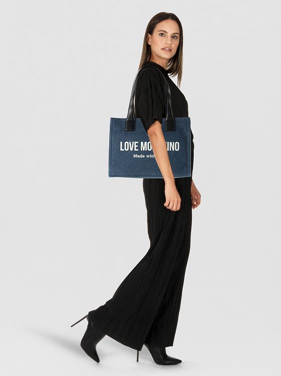 Love Moschino Denim Signature Love Shopper-taske 35 cm