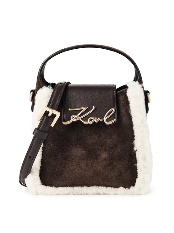 Karl Lagerfeld Signature Mini Bolso Piel natural 18 cm Karl Lagerfeld Signature Mini Bolso Piel natural 18 cm