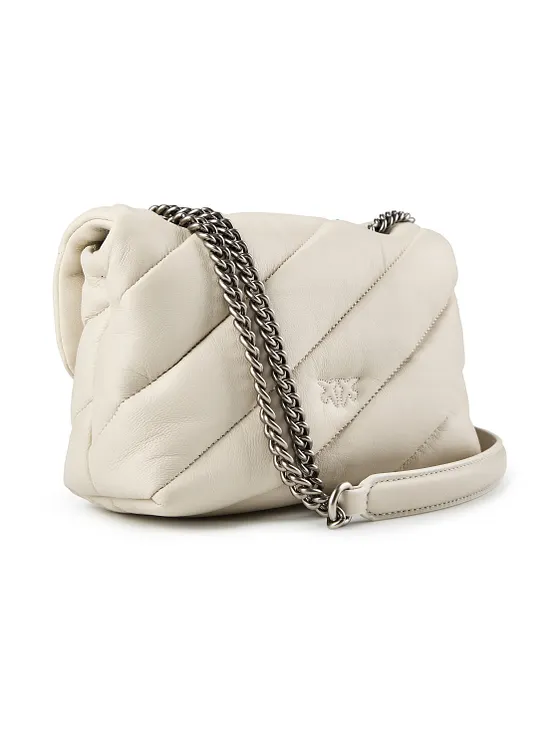 PINKO Love Puff Bolsa de hombro Piel natural 27 cm PINKO Love Puff Bolsa de hombro Piel natural 27 cm