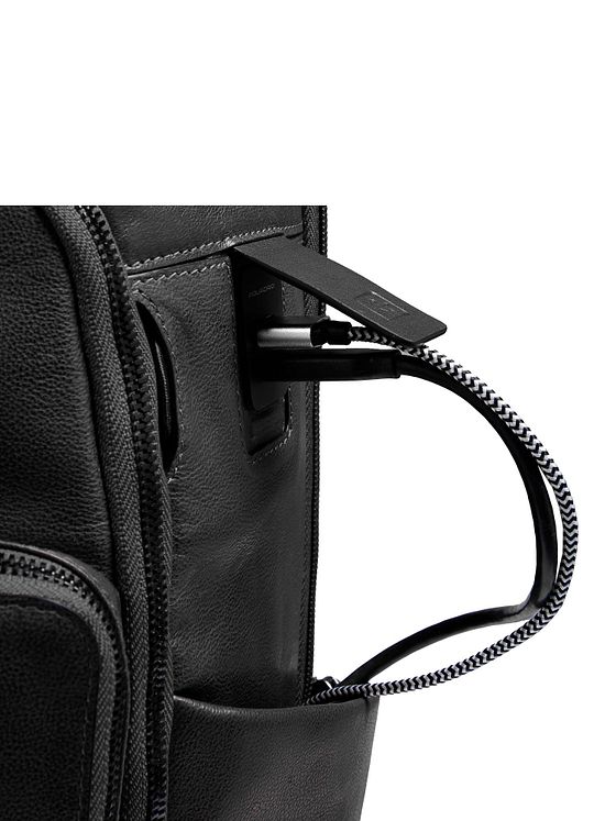 Piquadro Zaino rejserygsæk RFID-læder 44 cm laptoprum