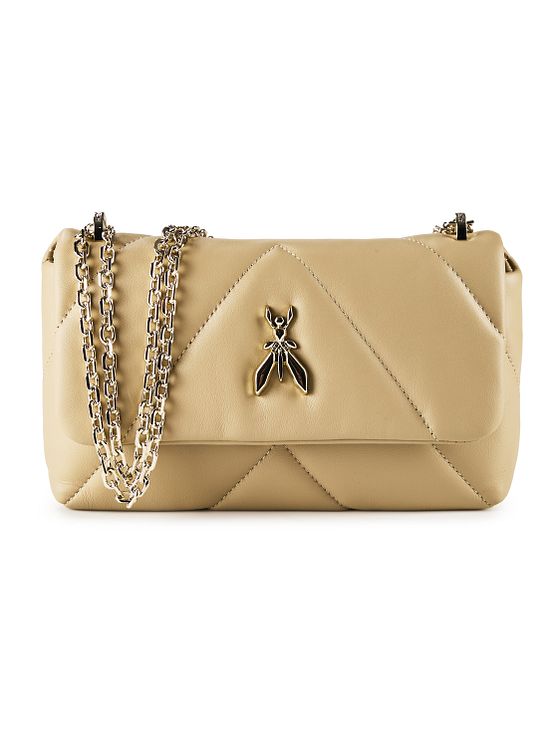 Patrizia Pepe Fly Polstrovaná taška přes rameno kožená 25 cm