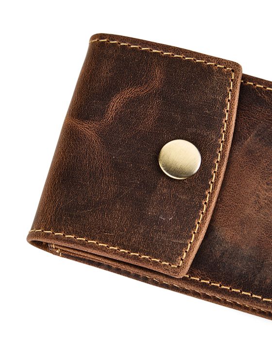 Greenburry Vintage Pouzdro na kreditní karty RFID ochrana Kůže 7 cm