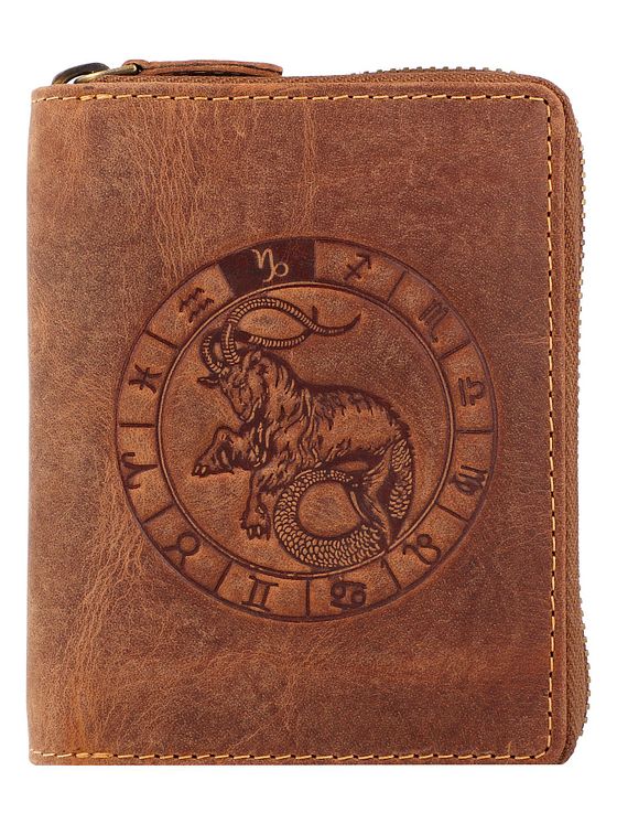 Greenburry Vintage pung med stjernetegn i læder 10 cm