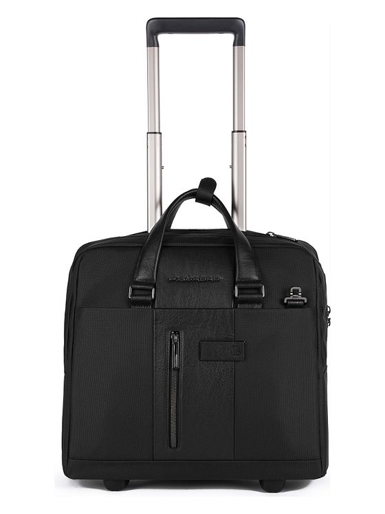 Piquadro Krátký dvoukolový obchodní vozík 40 cm s přihrádkou na notebook