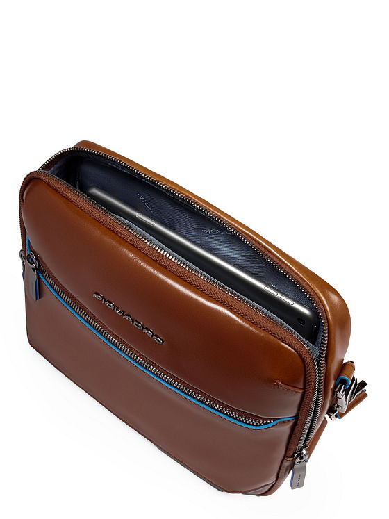 Piquadro Blue Square Skuldertaske RFID-beskyttelse Læder 25 cm