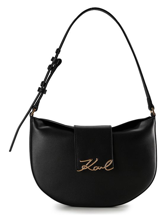 Karl Lagerfeld Signature Skuldertaske Læder 27 cm Karl Lagerfeld Signature Skuldertaske Læder 27 cm